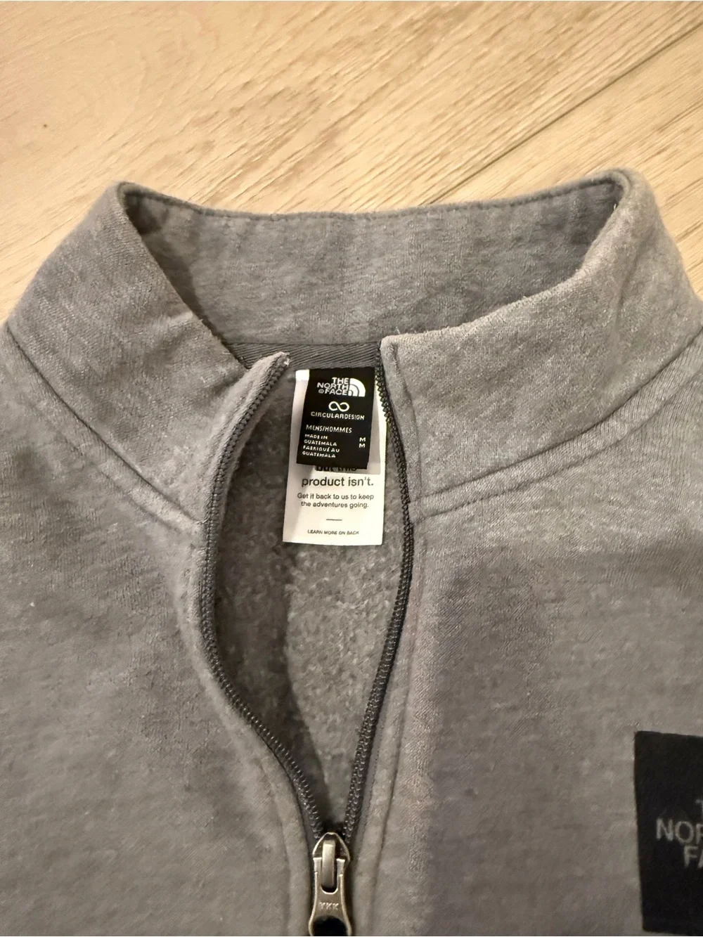 The North Face Grey Zip-Up Fleece Pullover